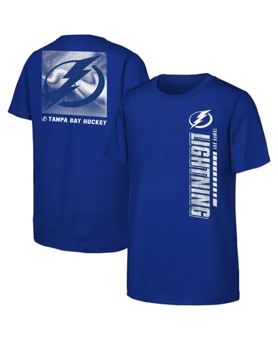 Outerstuff Kids' Big Boys And Girls Blue Tampa Bay Lightning Atmosphere T-shirt