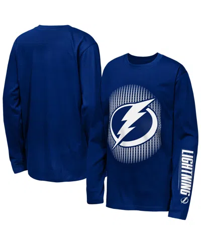 Outerstuff Kids' Big Boys' And Girls' Blue Tampa Bay Lightning Regroup Reset Long-sleeve T-shirt
