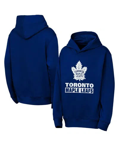 Outerstuff Kids' Big Boys And Girls Blue Toronto Maple Leaf's Back To Basics Hoodie