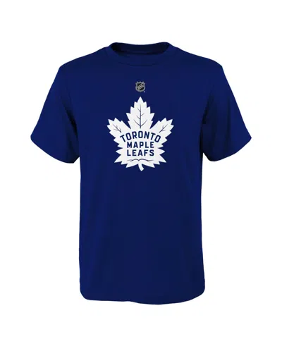 Outerstuff Kids' Big Boys And Girls Blue Toronto Maple Leaf's Primary Logo T-shirt