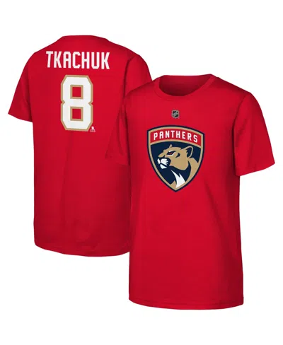 Outerstuff Kids' Big Boys' And Girls' Brady Tkachuk Red Florida Panthers Name & Number T-shirt