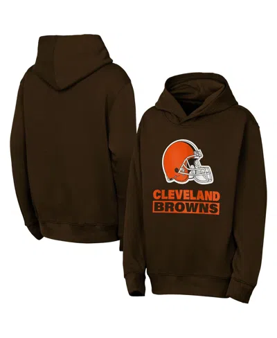 Outerstuff Kids' Big Boys And Girls Brown Cleveland Browns Back To Basics Hoodie