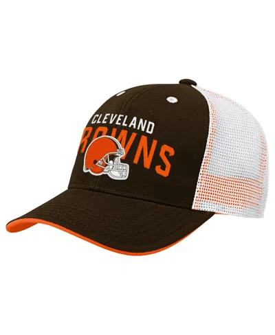 Outerstuff Kids' Big Boys And Girls Brown Cleveland Browns Core Lockup Trucker Adjustable Hat