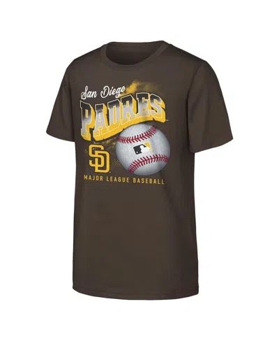 Outerstuff Kids' Big Boys And Girls Brown San Diego Padres Outta Here T-shirt