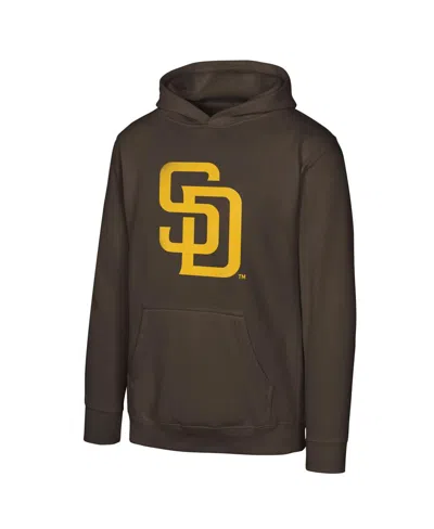 Outerstuff Kids' Big Boys And Girls Brown San Diego Padres Primary Logo Pullover Hoodie