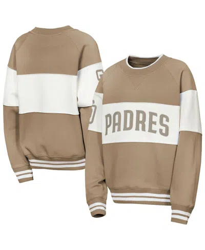 Outerstuff Kids' Big Boys And Girls Brown San Diego Padres Ultimate Pastels On Base Sweatshirt