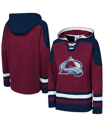 Outerstuff Kids' Big Boys And Girls Burgundy Colorado Avalanche Must Have Home V-neck Pullover Hoodie