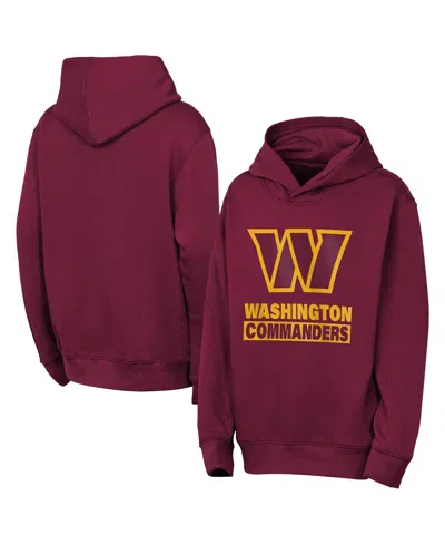 Outerstuff Kids' Big Boys And Girls Burgundy Washington Commanders Back To Basics Hoodie