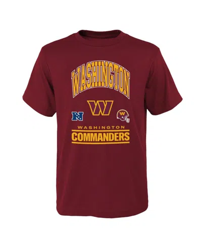 Outerstuff Kids' Big Boys And Girls Burgundy Washington Commanders Business T-shirt