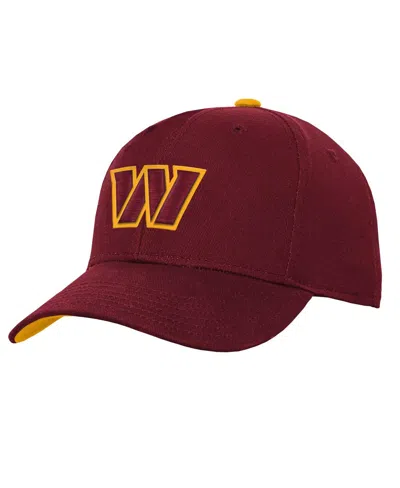 Outerstuff Kids' Big Boys And Girls Burgundy Washington Commanders Team Pre-curved Adjustable Hat