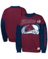 Outerstuff Big Boys And Girls Burgundy/navy Colorado Avalanche Impact Player Sweatshirt In Multi