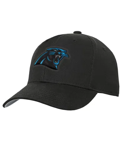 Outerstuff Kids' Big Boys And Girls Carolina Panthers Pre-curved Snapback Hat In Black