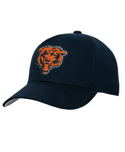 Outerstuff Kids' Big Boys' And Girls' Chicago Bears Structured-fit High-crown Pre-curved Hat In Black
