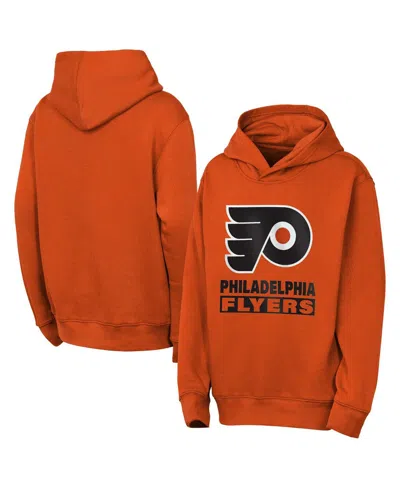 Outerstuff Kids' Big Boys And Girls Classic Orange Philadelphia Flyers Back To Basics Hoodie In Red
