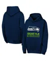 Outerstuff Big Boys And Girls College Navy Seattle Seahawks Back To Basics Hoodie In Blue