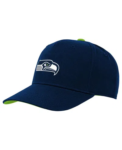 Outerstuff Kids' Big Boys And Girls College Navy Seattle Seahawks Team Pre-curved Adjustable Hat