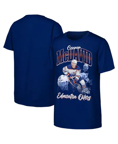Outerstuff Babies' Big Boys And Girls Connor Mcdavid Royal Edmonton Oilers Graphic T-shirt In Blue