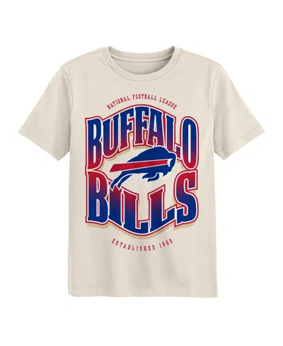 Outerstuff Kids' Big Boys And Girls Cream Buffalo Bills Huddle T-shirt In White