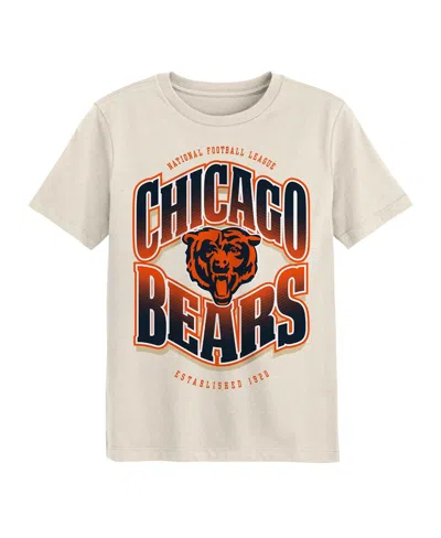 Outerstuff Kids' Big Boys And Girls Cream Chicago Bears Huddle T-shirt In Neutral