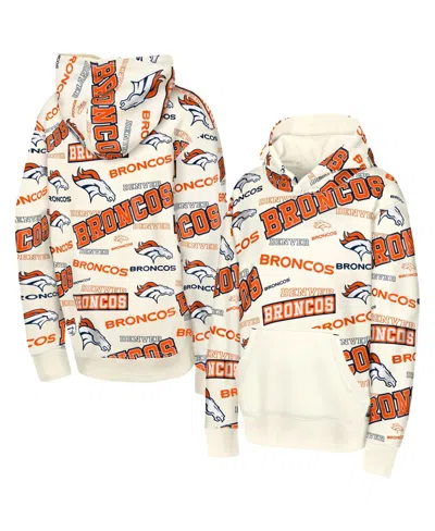 Outerstuff Big Boys' And Girls' Cream Denver Broncos Shake Bake Hoodie