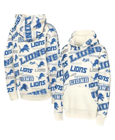 Outerstuff Big Boys' And Girls' Cream Detroit Lions Shake Bake Hoodie