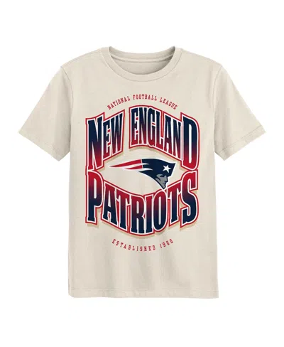 Outerstuff Kids' Big Boys And Girls Cream New England Patriots Huddle T-shirt In Gold