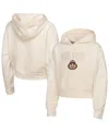 Outerstuff Big Boys And Girls Cream Ohio State Buckeyes Oversized Blitz Cropped Pullover Hoodie In Neutral