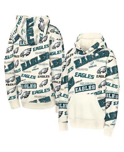 Outerstuff Big Boys' And Girls' Cream Philadelphia Eagles Shake Bake Hoodie