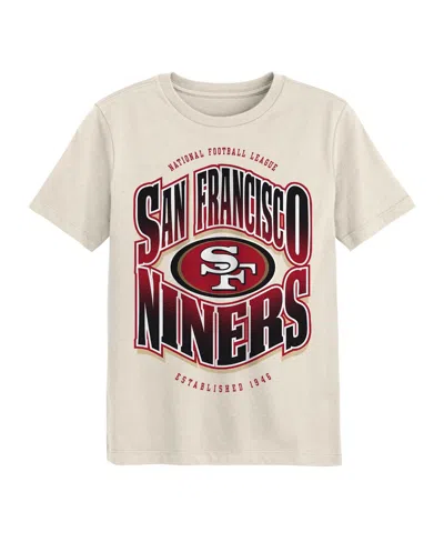 Outerstuff Kids' Big Boys And Girls Cream San Francisco 49ers Huddle T-shirt In White