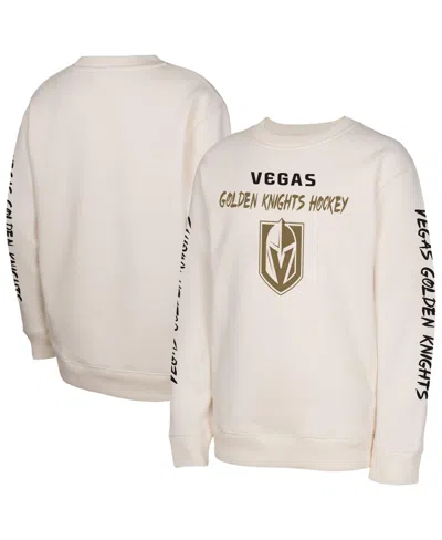 Outerstuff Kids' Big Boys' And Girls' Cream Vegas Golden Knights Star Power Pullover Sweatshirt