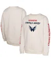 Outerstuff Big Boys And Girls Cream Washington Capitals Star Power Pullover Sweatshirt In Cream