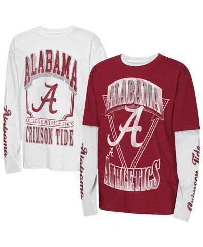 Outerstuff Kids' Big Boys' And Girls' Crimson Alabama Crimson Tide Combo T-shirt Set