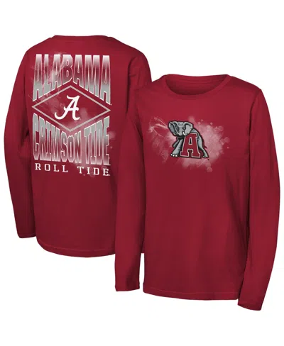 Outerstuff Kids' Big Boys' And Girls' Crimson Alabama Crimson Tide Full Steam Long-sleeves T-shirt