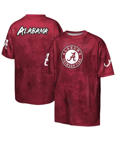 Outerstuff Kids' Big Boys And Girls Crimson Alabama Crimson Tide Off-side Sublimated T-shirt In Burgundy