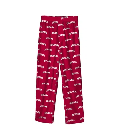 Outerstuff Kids' Big Boys And Girls Crimson Indiana Hoosiers Team Color Printed Pants In Pink