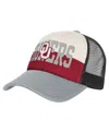 Outerstuff Big Boys And Girls Crimson/cream Oklahoma Sooners Modern Fan Trucker Adjustable Hat In Gray