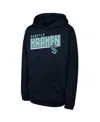 Outerstuff Big Boys And Girls Deep Sea Blue Seattle Kraken Cyber Punk Performance Hoodie In Navy