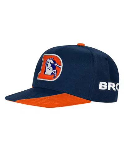 Outerstuff Kids' Big Boys' And Girls' Denver Broncos Retro High-crown Snapback Hat In Blue