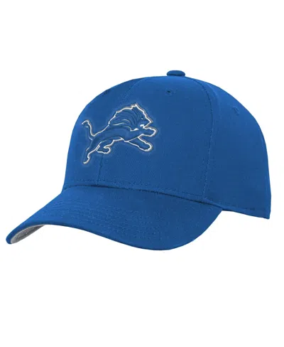 Outerstuff Kids' Big Boys And Girls Detroit Lions Pre-curved Snapback Baseball Cap In Blue
