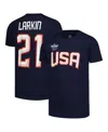 Outerstuff Youth Dylan Larkin Navy  2025 4 Nations Face-off Player Name & Number T-shirt In Black