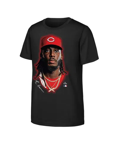 Outerstuff Kids' Big Boys And Girls Elly De La Cruz Black Cincinnati Reds Headliner T-shirt