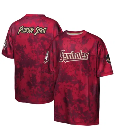 Outerstuff Kids' Big Boys' And Girls' Garnet Florida State Seminoles Off-side Sublimated T-shirt In Red