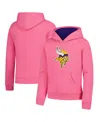 Outerstuff Big Boys And Girls Girl's Pink Minnesota Vikings Prime Hoodie In Pink