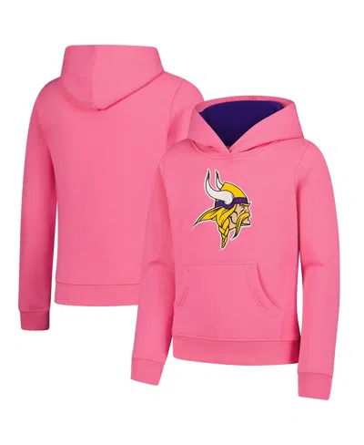 Outerstuff Kids' Big Boys And Girls Girl's Pink Minnesota Vikings Prime Hoodie