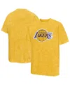 Outerstuff Big Boys And Girls Gold Los Angeles Lakers Rugged Defense T-shirt