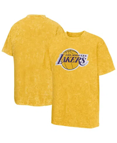 Outerstuff Kids' Big Boys And Girls Gold Los Angeles Lakers Rugged Defense T-shirt