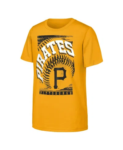 Outerstuff Kids' Big Boys And Girls Gold Pittsburgh Pirates Speed Pitch T-shirt In Yellow