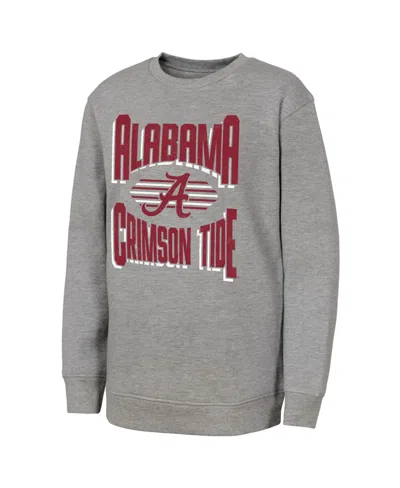 Outerstuff Kids' Big Boys' And Girls' Gray Alabama Crimson Tide Jet Stream Sweatshirt
