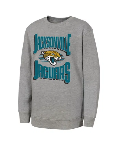 Outerstuff Kids' Big Boys' And Girls' Gray Jacksonville Jaguars Jet Stream Sweatshirt