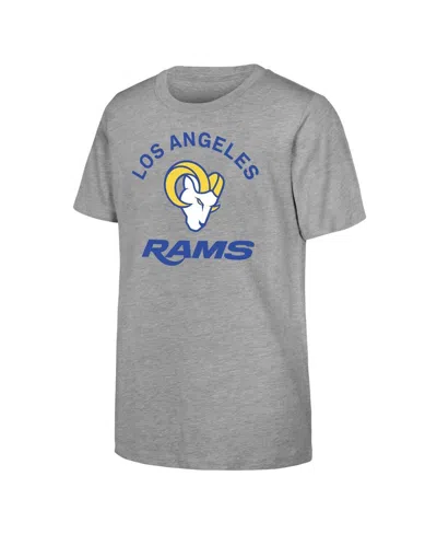 Outerstuff Kids' Big Boys And Girls Gray Los Angeles Rams Play Action Short Sleeve T-shirt